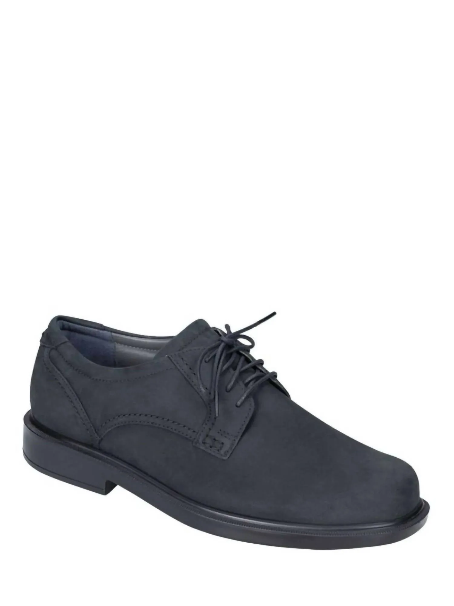 Men's Ambassador Lace Up Oxford Shoes In Oily Black Stable Fit Conference Day Stylish Support