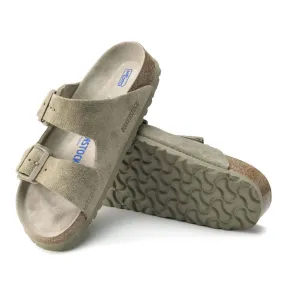 Beach Footwear Closed Design Men's Arizona Soft Foot Bed Sandal In Faded Khaki