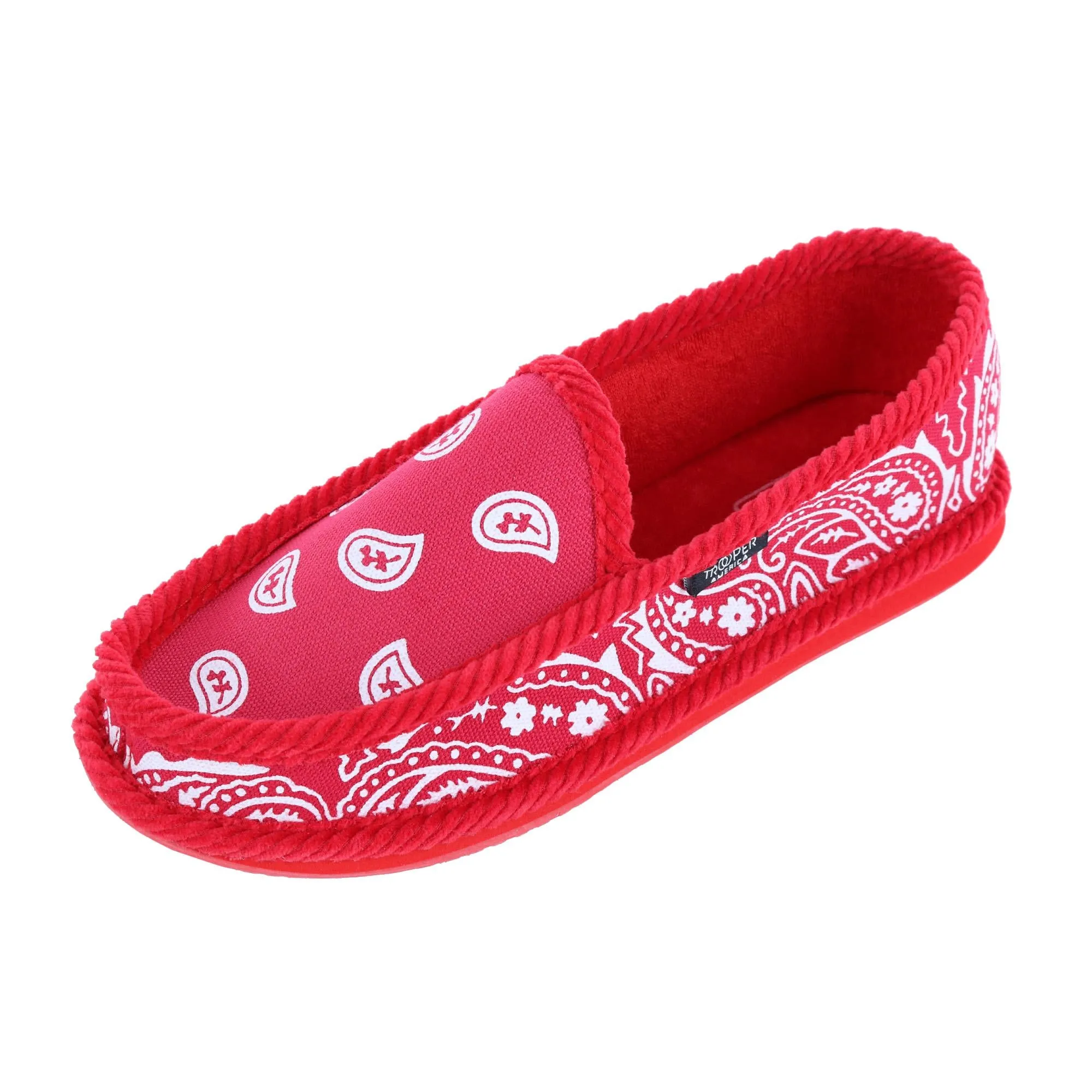 Sleek Flip-flops Men's Bandana Print Slip On House Shoe Slipper
