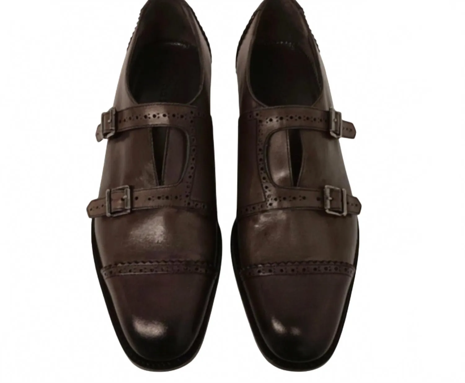 City Explorer Men's Callimaco Monkstrap Dress Shoes In Brown