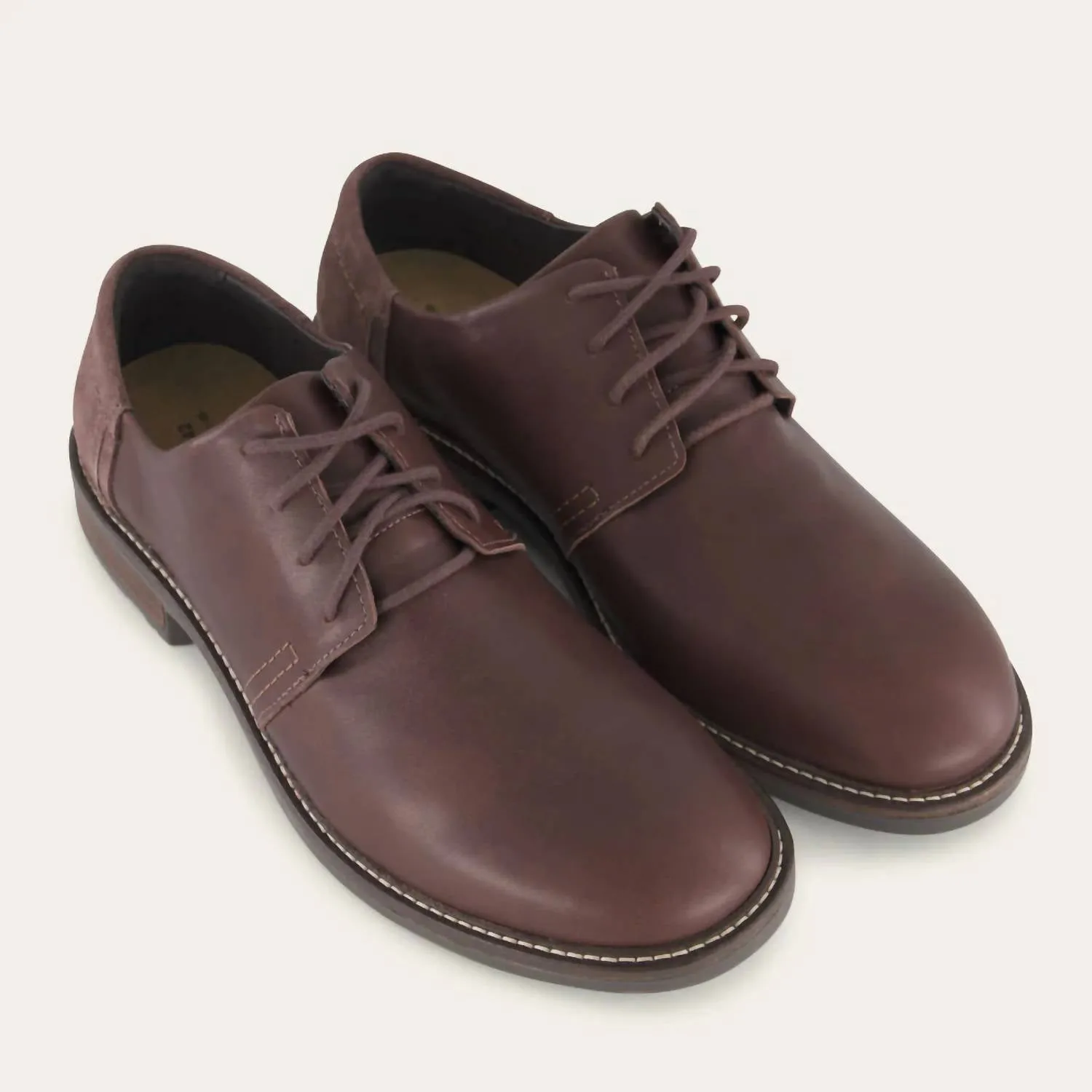 Smart Casual Wear Men's Chief Shoe In Cordovan Leather/cordovan Suede