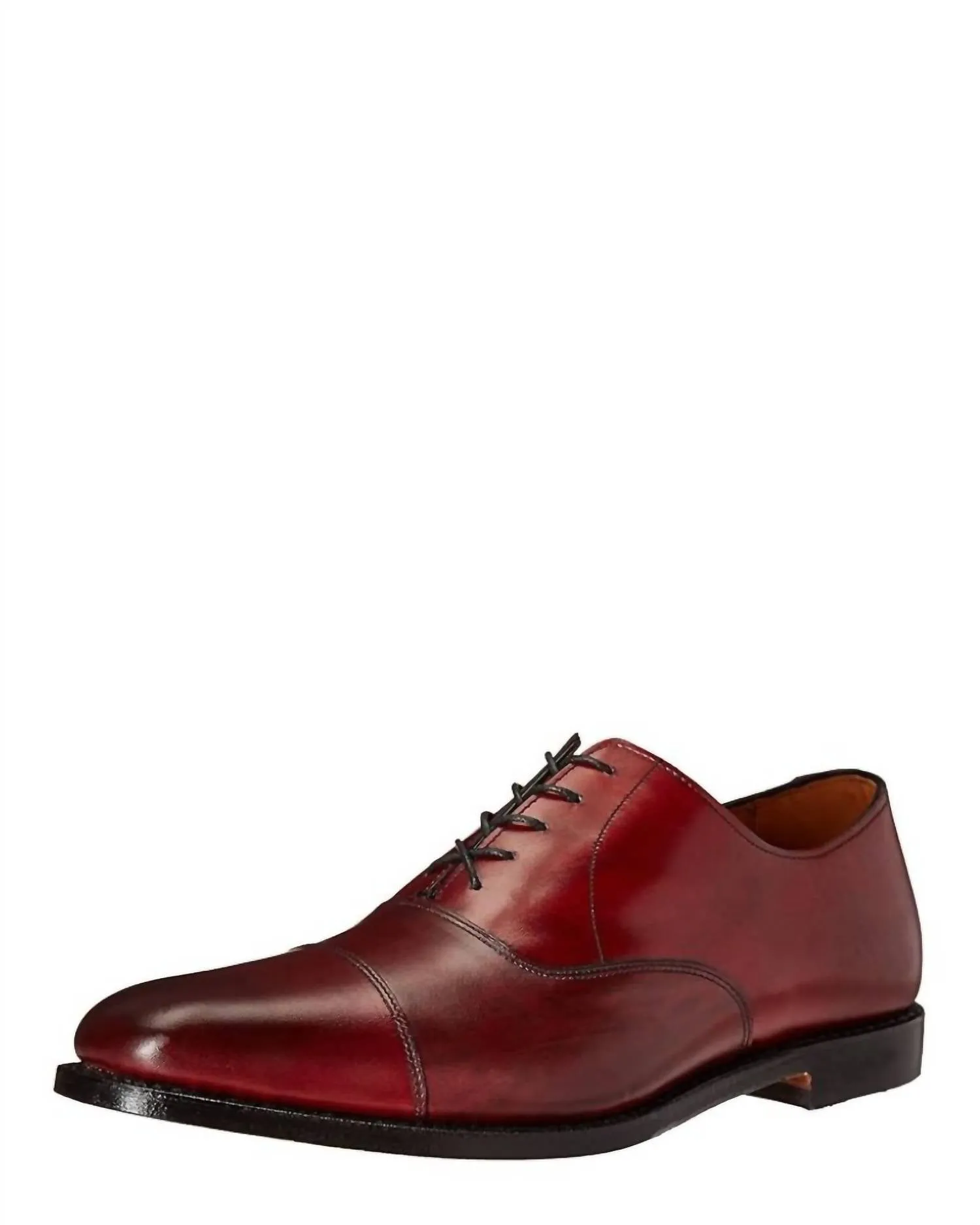 Men's Exchange Place Oxford Shoes In Oxblood Comfortable Padding Matte Finish Active Worker