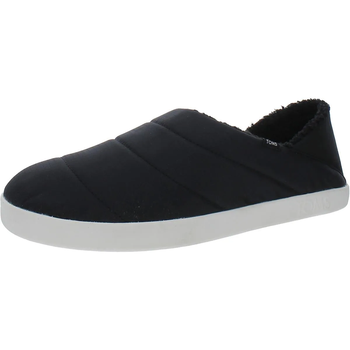 Mens Faux Fur Manmade Slide Slippers Outdoor Event Trendy Footwear Design