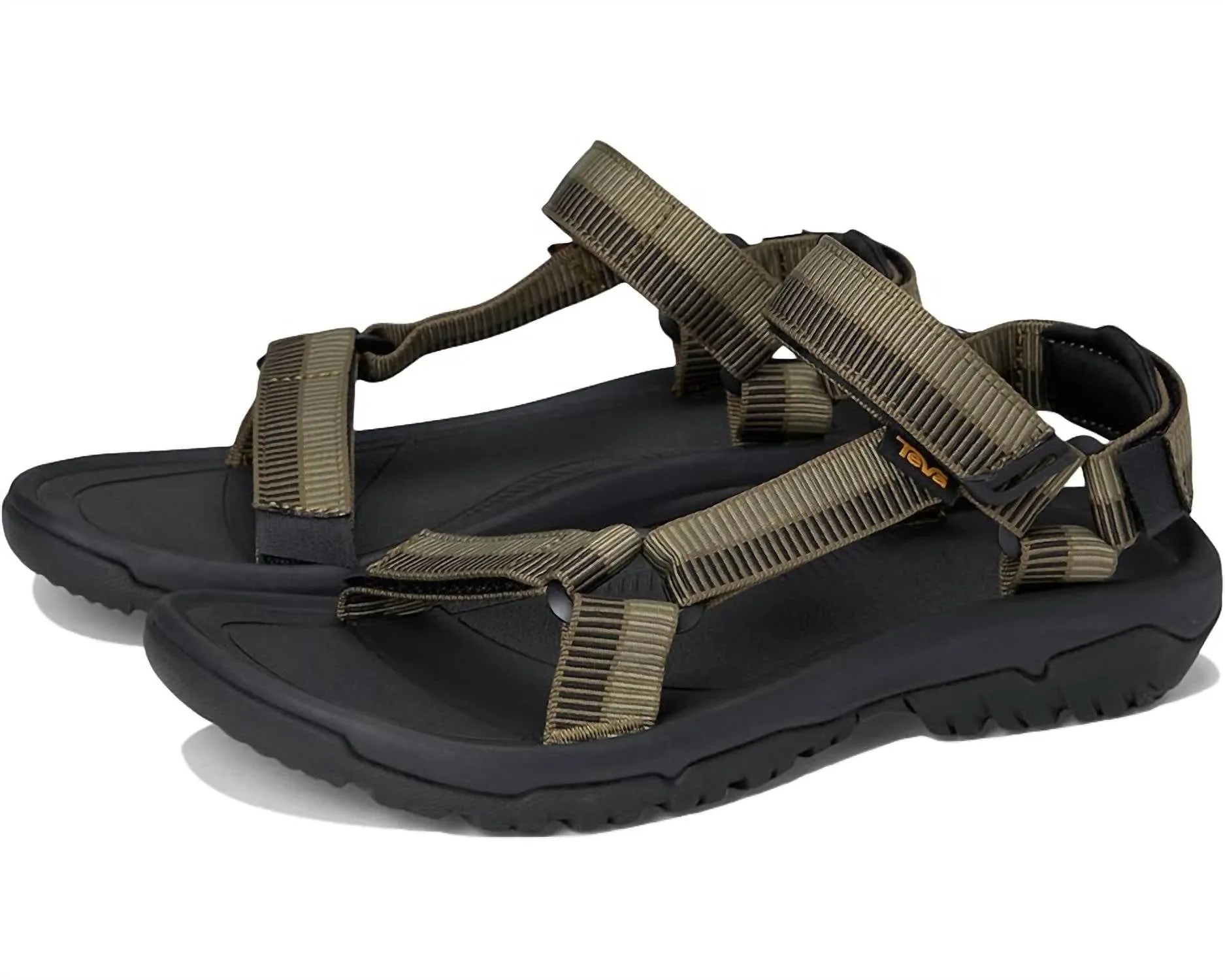 Men's Hurricane Sandal In Olive Relaxed Flip-flops Multi Shade