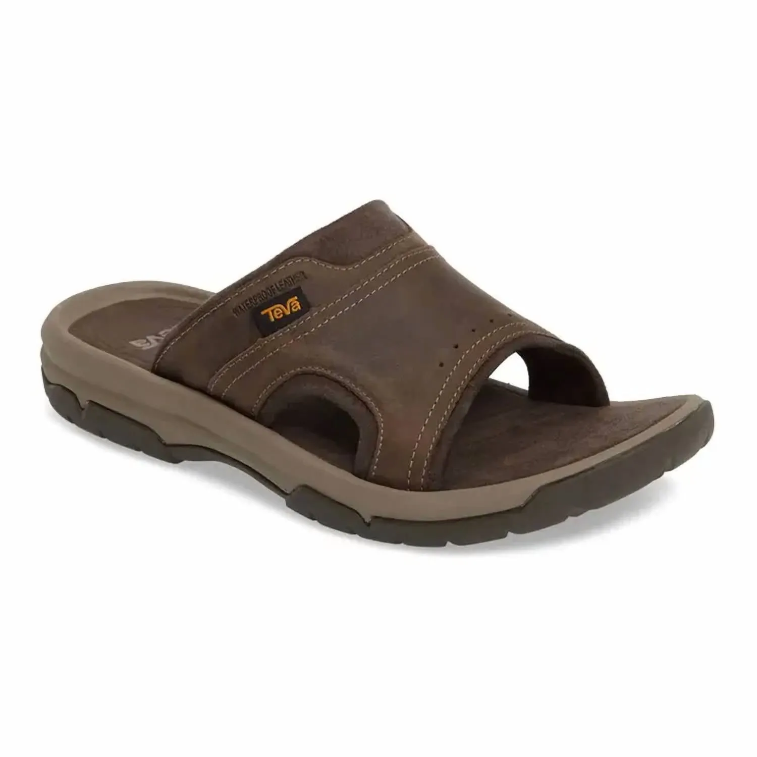 Men's Langdon Slide In Walnut Adjustable Straps Everyday Wear