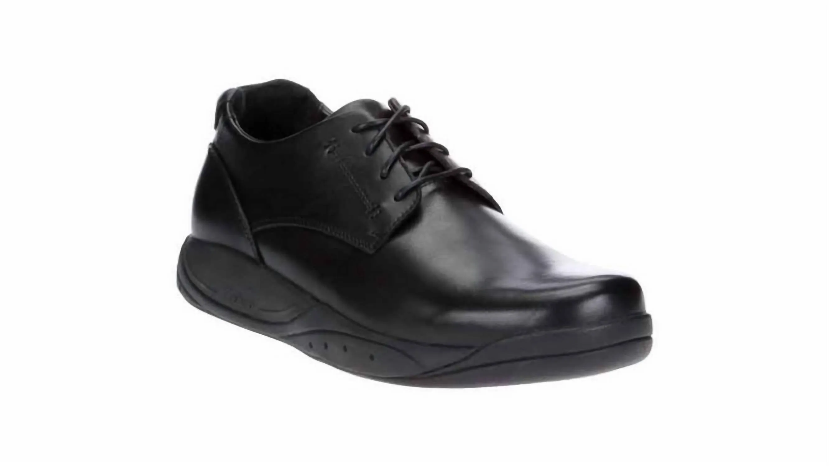 Men's Milan Shoes In Black Cushioned Support Business Travel Smart Look Oxfords