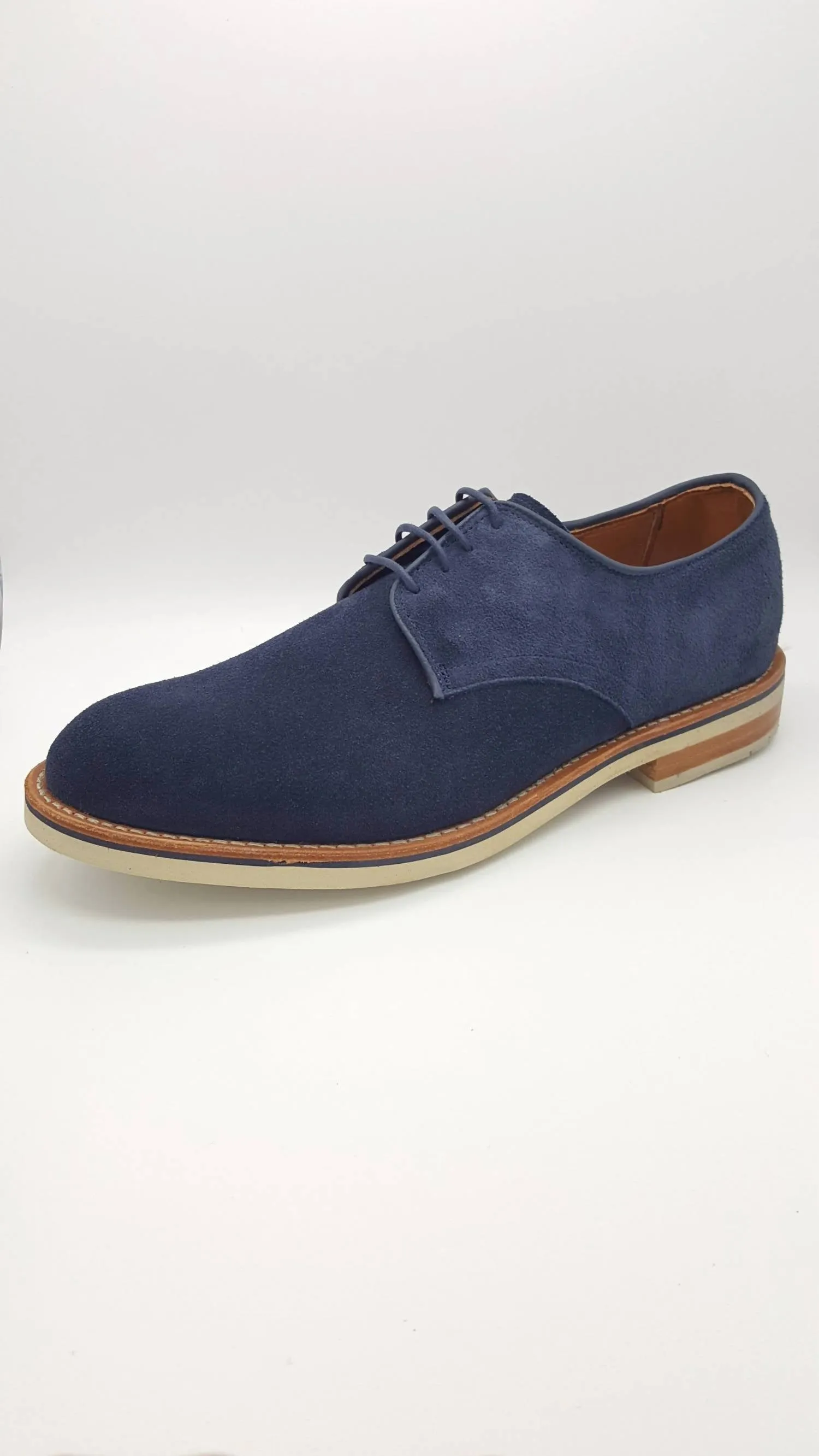 Comfortable leather Breathable Feel Fashion Focused Men's Nomad Buck Oxford Shoes In Navy