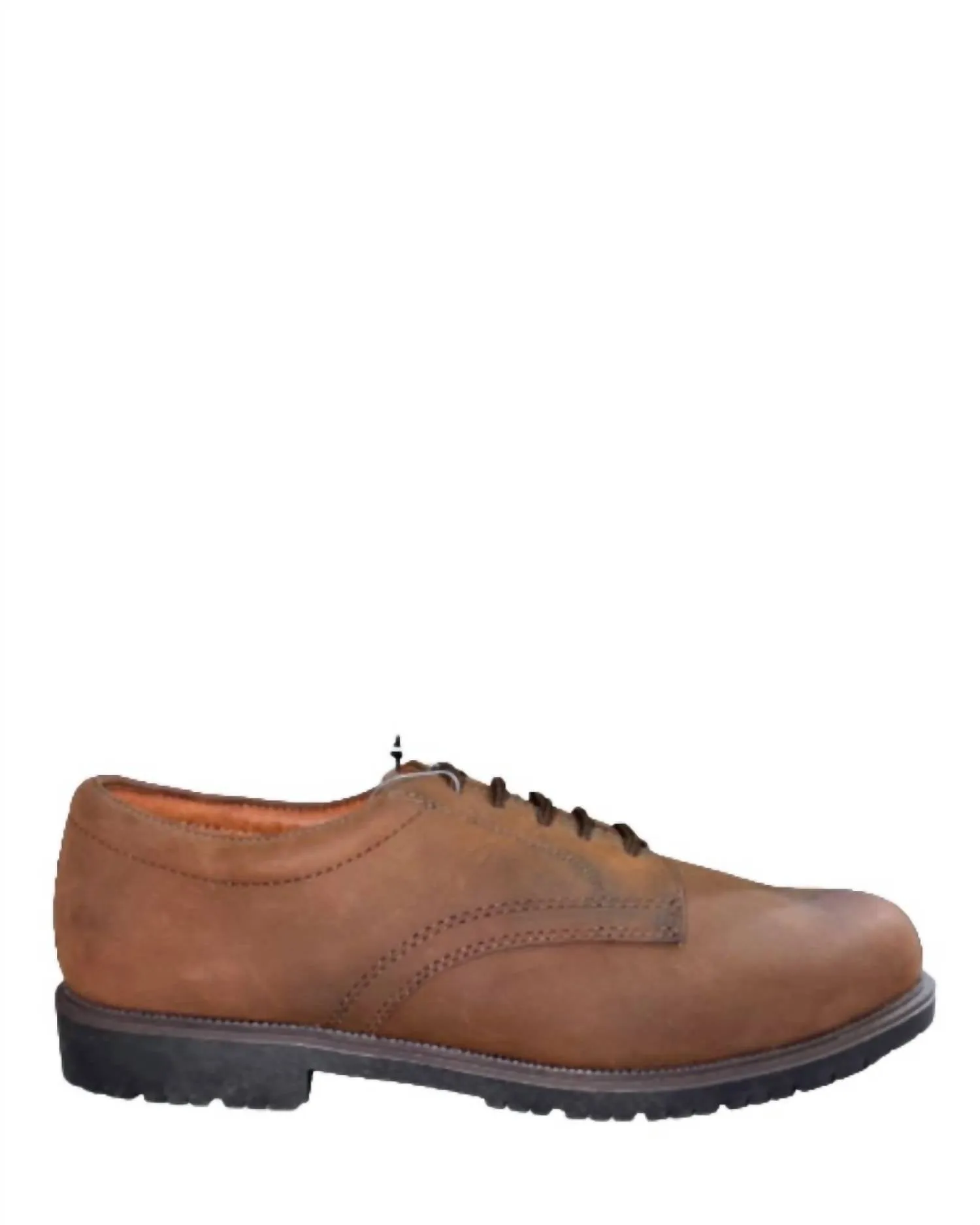 Men's Portland Derby Shoes In Brown Leather Comfort Fit Refined Style Smart Casual Wearer