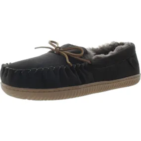 Outdoor Sandals Mens Textured Suede Moccasin Slippers
