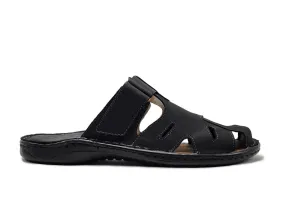 Easy Posture Men's Thorne Leather Sandals In Black