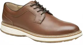 Men's Upton Gl1 Luxe Hybrid Golf Shoe In Tan Classic Edge Daily Commute Textured Oxfords