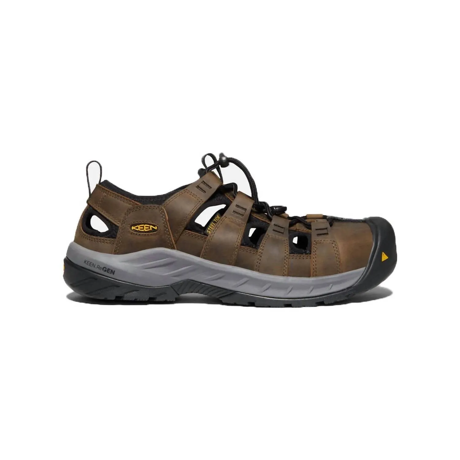 foldable Men's Utility Atlanta Cool Work Sandals In Cascade Brown/black