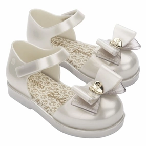 Metallic White Amy Barbie Sandals Beach Wear