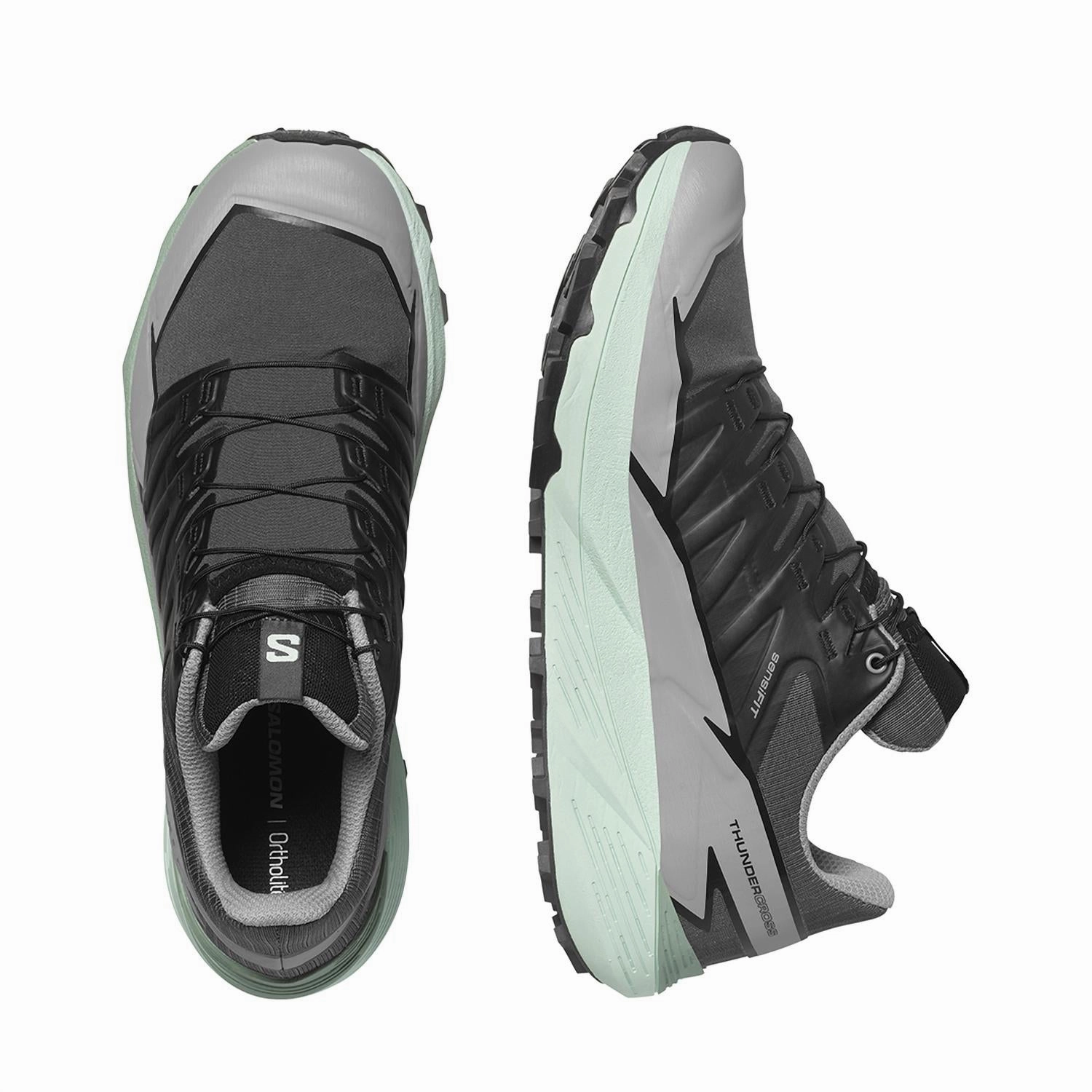 Men's Thundercross Shoes In Asphalt/sharkskin/spray late evening running MoldedMidfoot