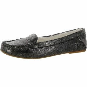 Quick Slip-On Millie Womens Leather Sherpa Lined Moccasin Slippers