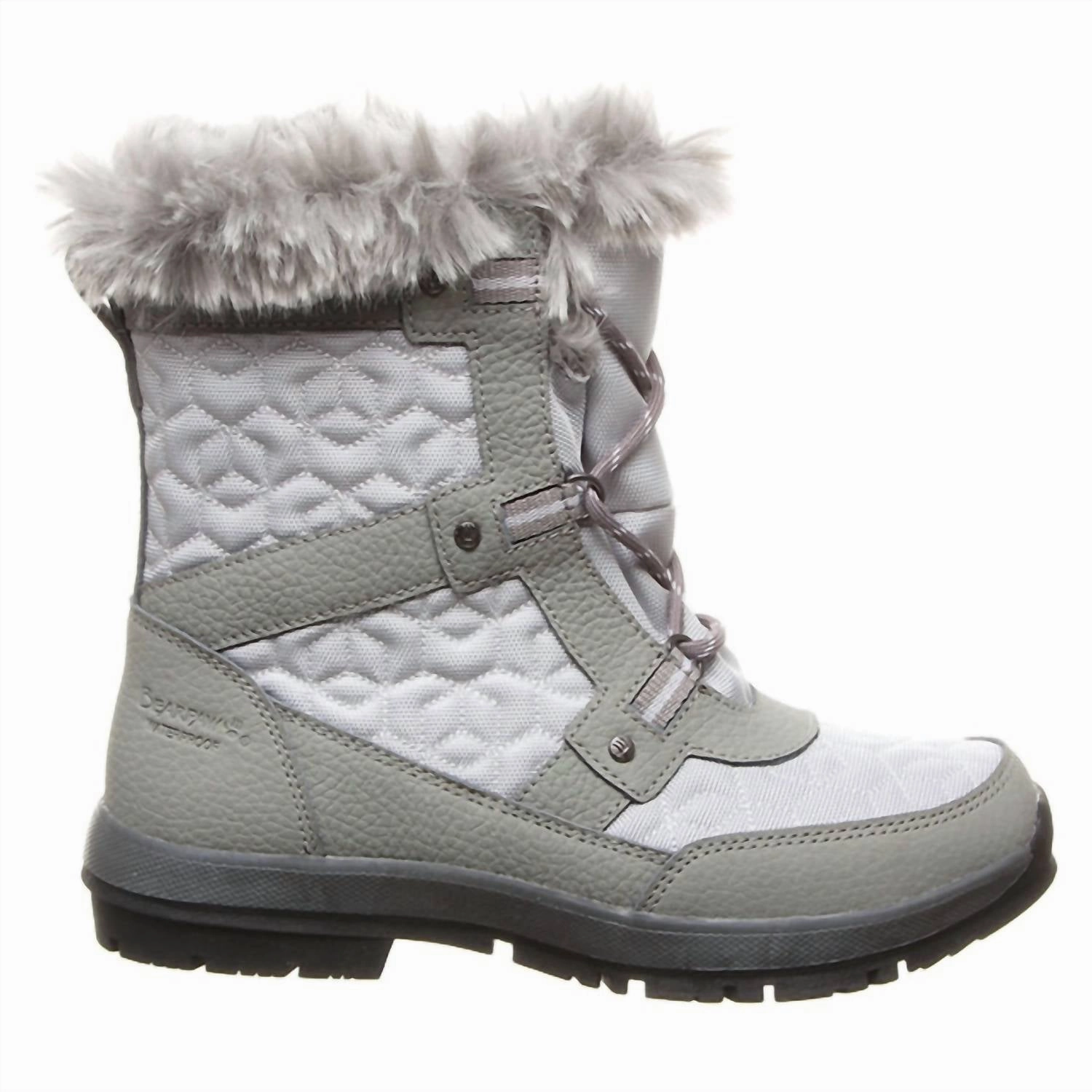 Women's Marina Winter Boots In Charcoal/ Lt. Grey Camouflage Pattern