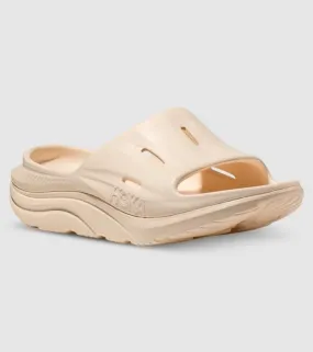 Daily Mobility Hoka One One Ora Recovery Slide 3 1135061-VLV Unisex Cream Slip On Sandals ASM85 (Beige,W13-M11)