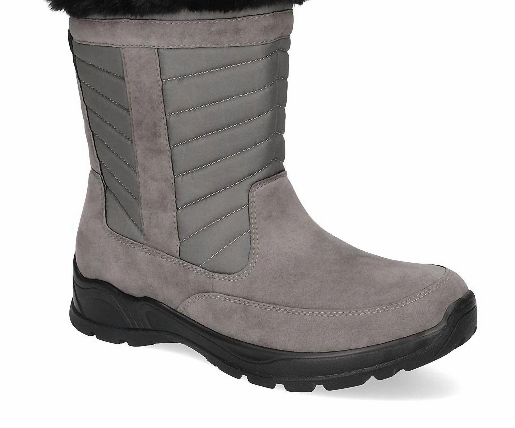 Comfort Lining Rough Terrain Mud Resistant Active Nomad Women's Frazer Waterproof Winter Boots In Grey Suede