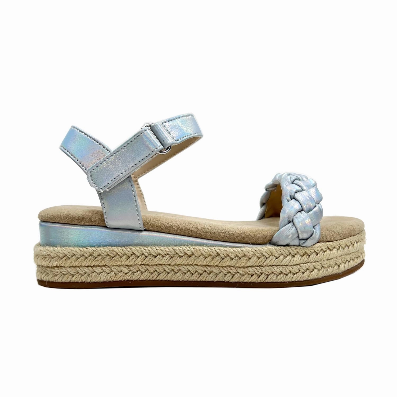 Miss April Wedge Sandal in Iridescent - Kids No Tightness