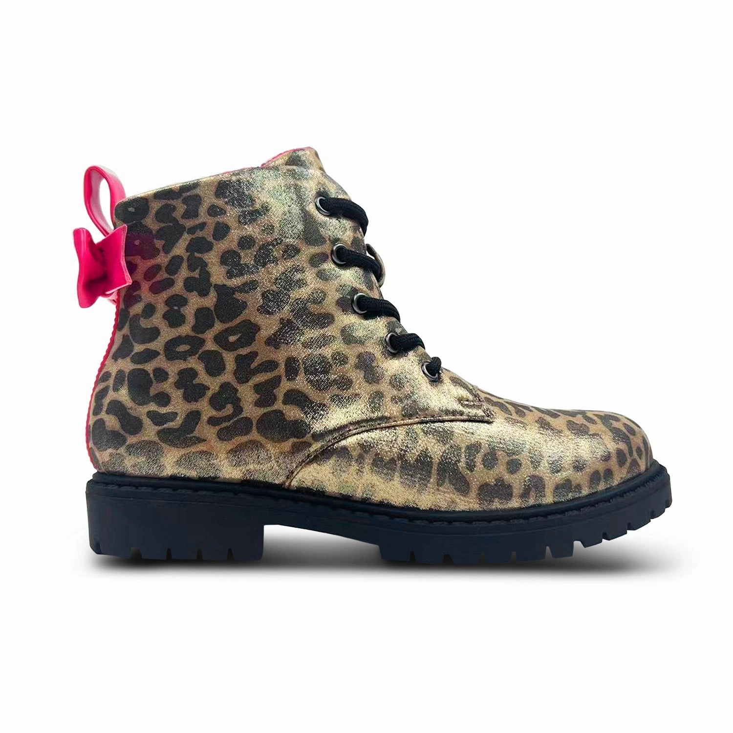 Miss Charlotte Boot in Leopard - Kids Elastic Sides Soft outsole