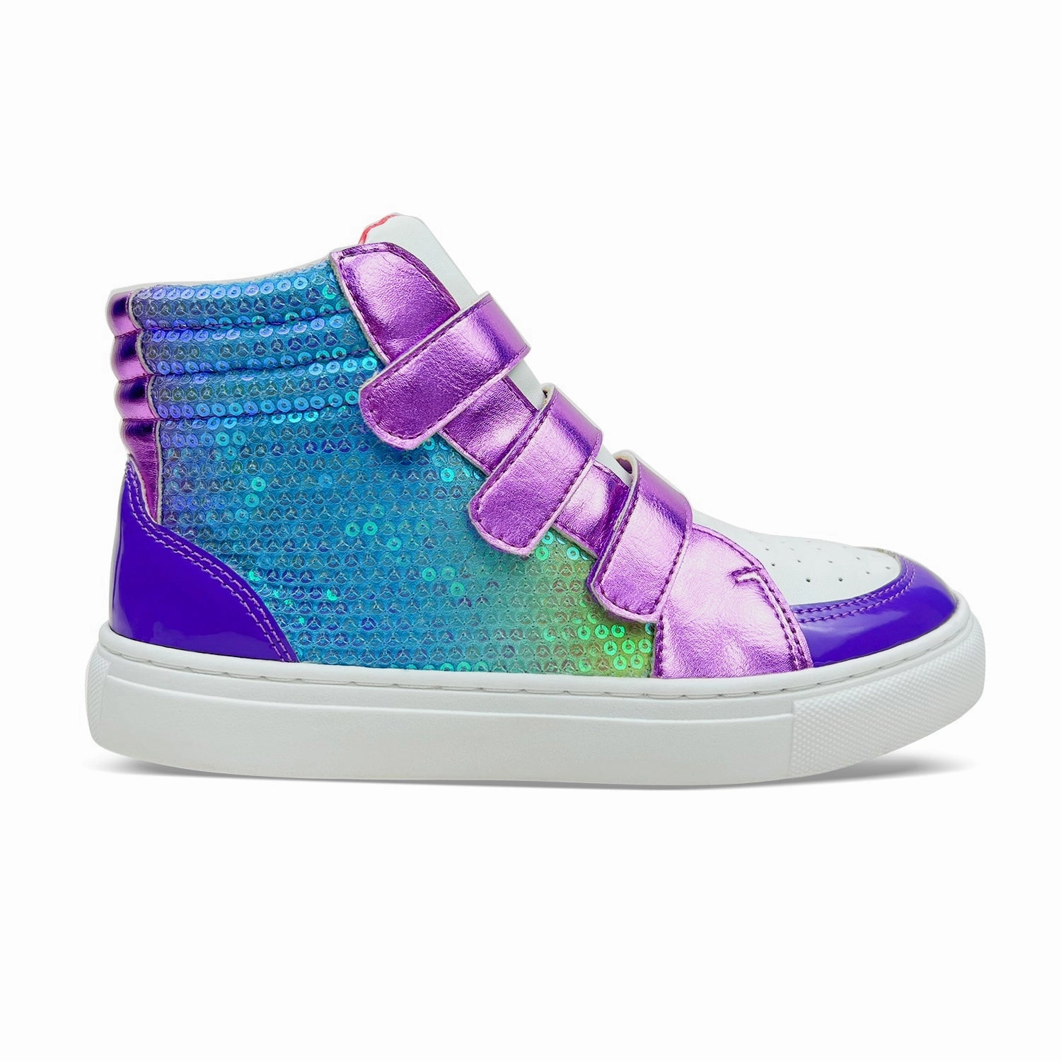 Leather Chill Look Miss Hannah Velcro Sneaker in Purple - Kids
