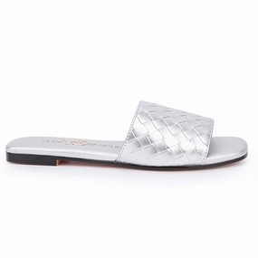 Miss Nathalie Slide in Silver - Kids Beach Fun