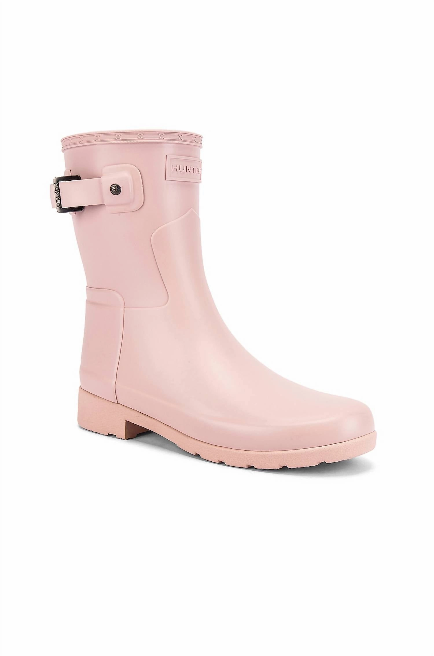 Premium Protection Women's Refined Short Matte Boots In Echo, Pink