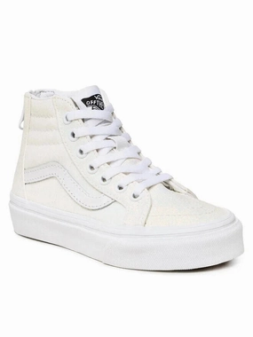 Kinetic Stability Vans Sk8-Hi Zip VN0005VSWHT Little Kid Girls Glitter White Lifestyle Shoes ZPO17