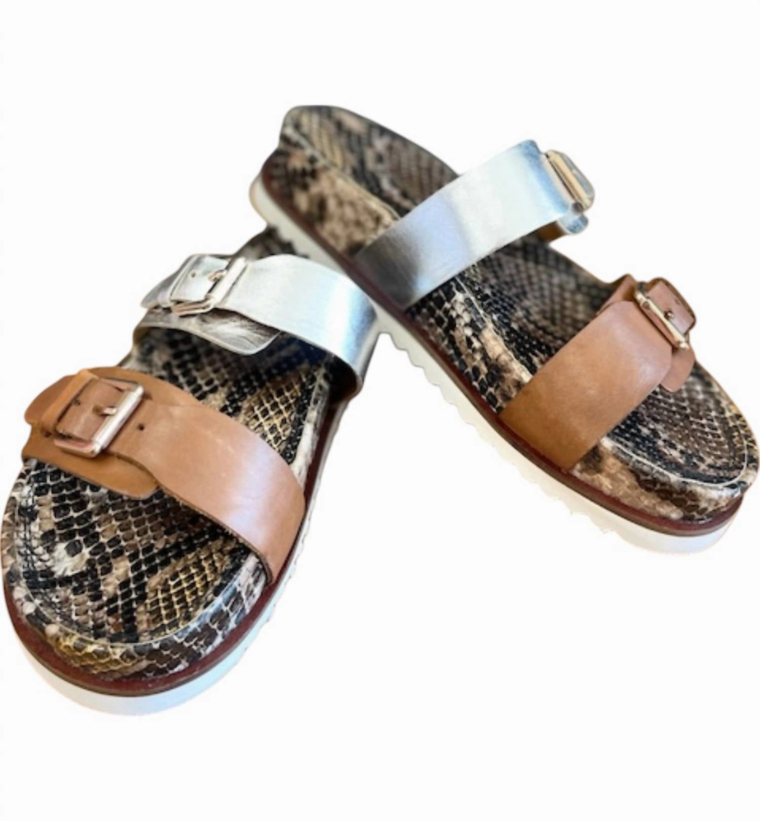 Anti   Impact Comfort Enhancement Women's Carol Bee Sandals In Brown Snake