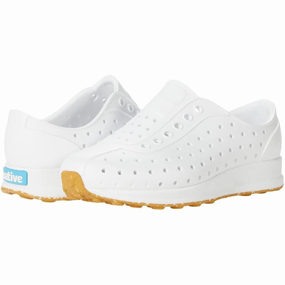 Slip-Resistant Shoes PU material Native Robbie Child Sneaker - Shell White/Mash Speckle Rubber