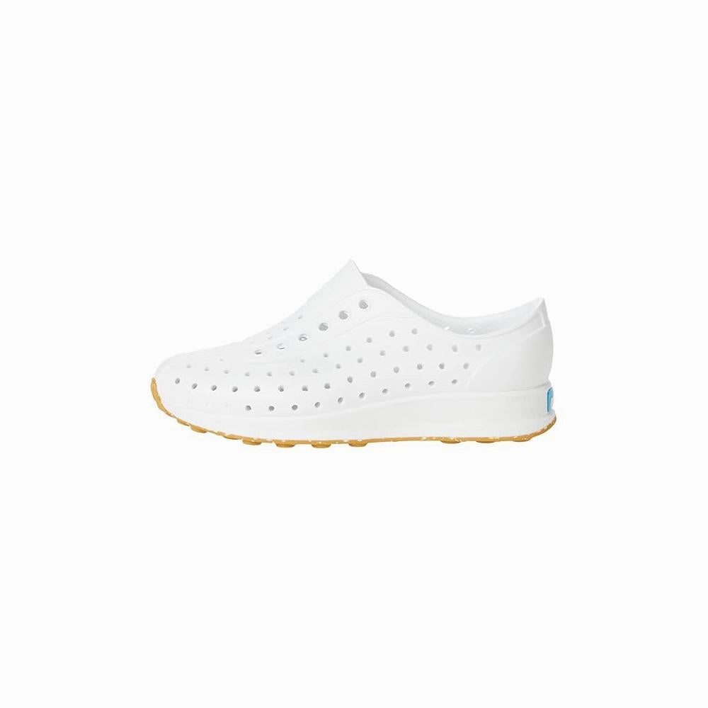 AdjustableStrap Native Robbie Child Sneaker - Shell White/Shell White/Mash Speckle Rubber