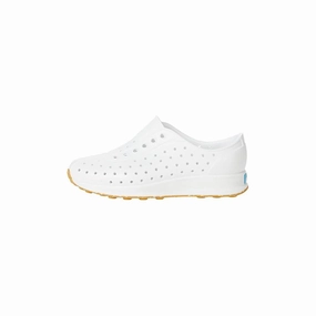 AdjustableStrap Native Robbie Child Sneaker - Shell White/Shell White/Mash Speckle Rubber