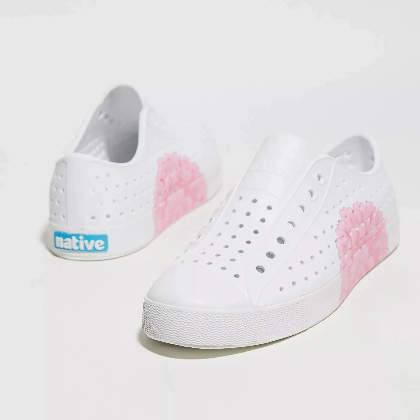 Pastel color Native Shoes Jefferson 11100101-8966 Men's White Floral Casual Shoes JOBB1730