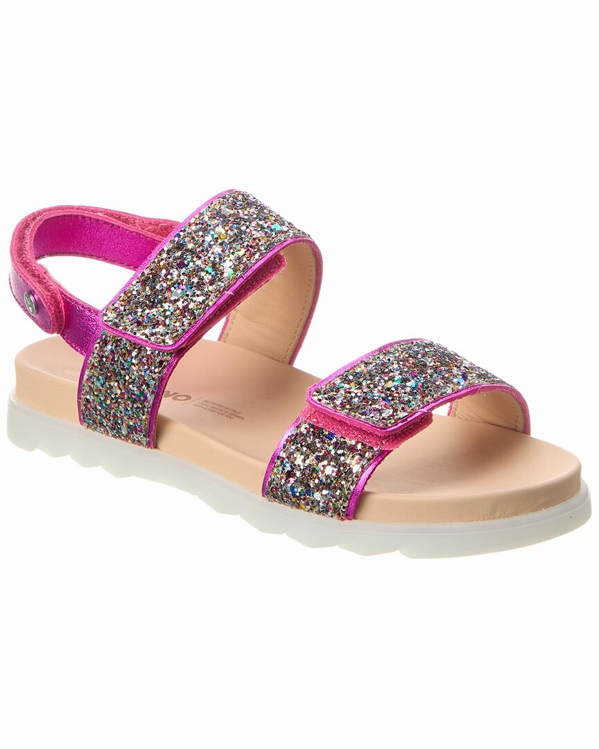 Naturino Jemes Glitter & Leather Sandal Easy Lock Chill Time