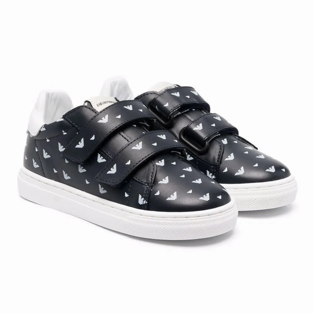Everyday Pair Functional Shoes Navy Logo Print Strap Sneakers