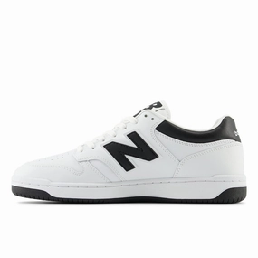 New Balance 480 BB480LBK Men's  White Black Leather Lifestyle Shoes ZOGG295 suitable for training programs trail - runner