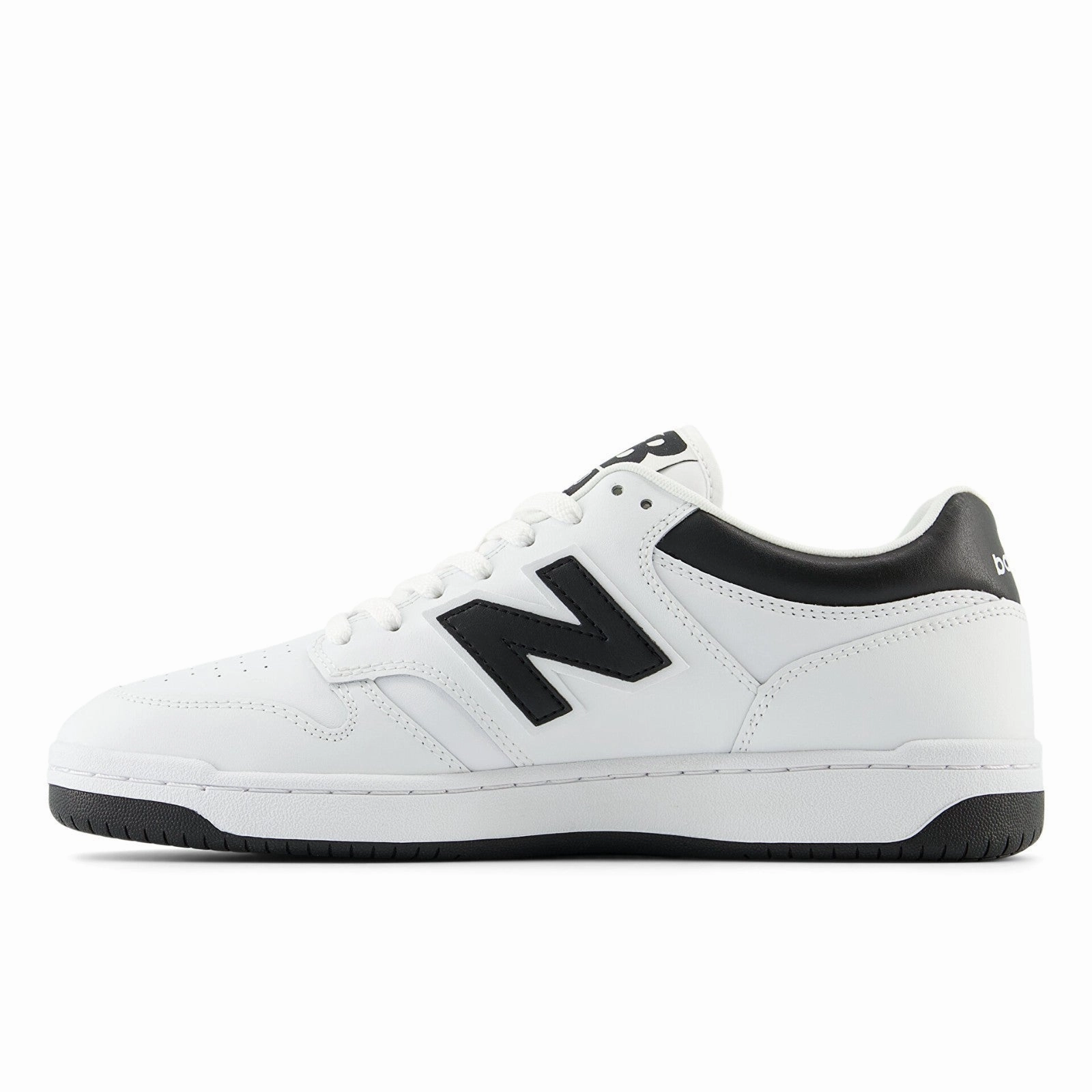 New Balance 480 BB480LBK Men's  White Black Leather Lifestyle Shoes ZOGG295 suitable for training programs trail - runner