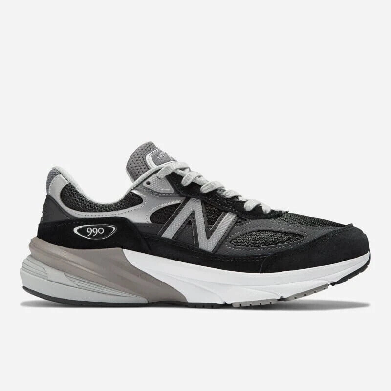 New Balance 990v6 Made in USA M990BK6 Sneakers Men's Black Silver Running Shoes Hydrophilic outdoor equipment