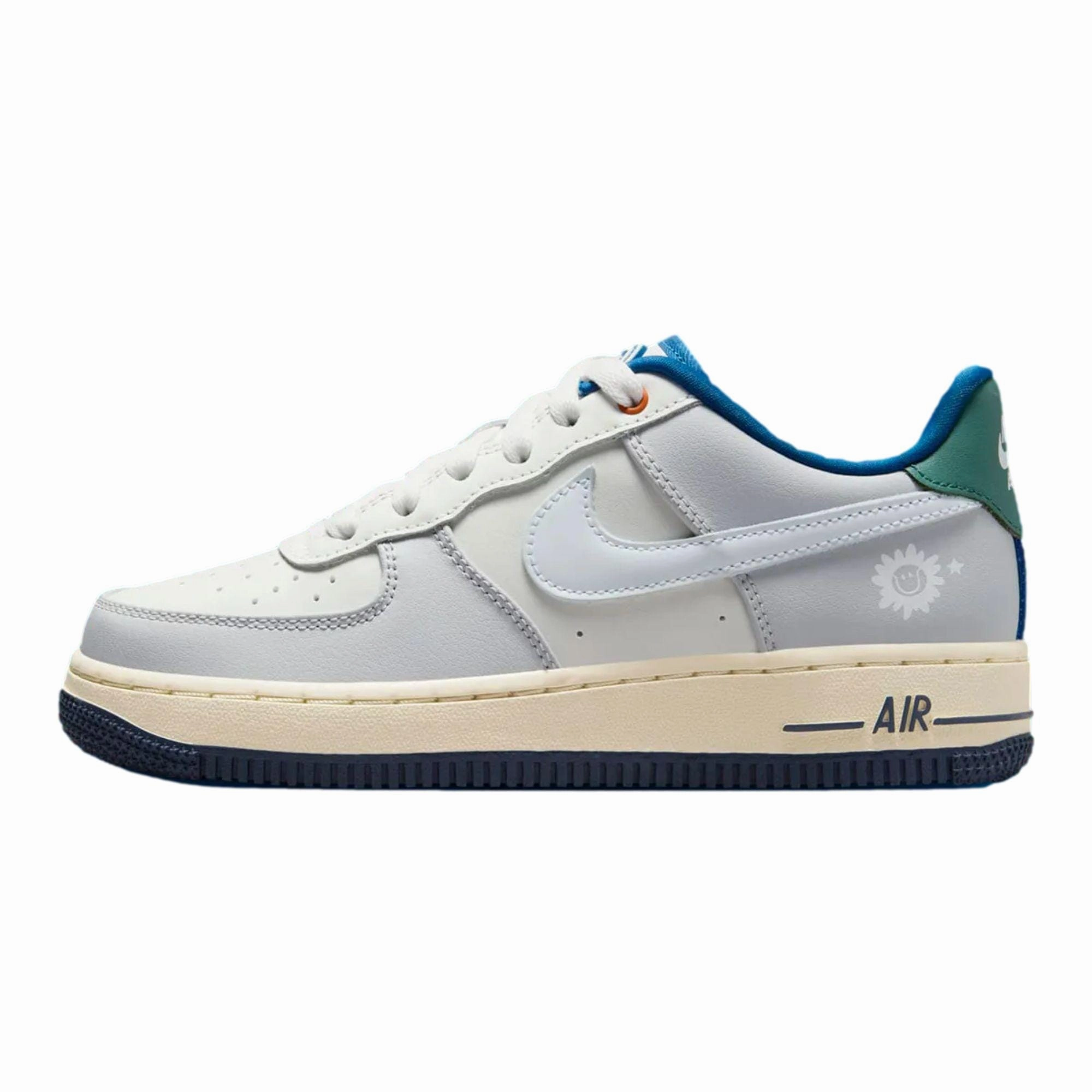 Nike Air Force 1 LV8 Sail/White-Coconut Milk  HM3721-111 Grade-School SlipResistant Adjustable Fit System