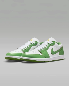 Nike Air Jordan 1 Low SE HF4823-100 Sneaker Men White Green Leather Shoes TF6886 (White,9.5) daily run shoes