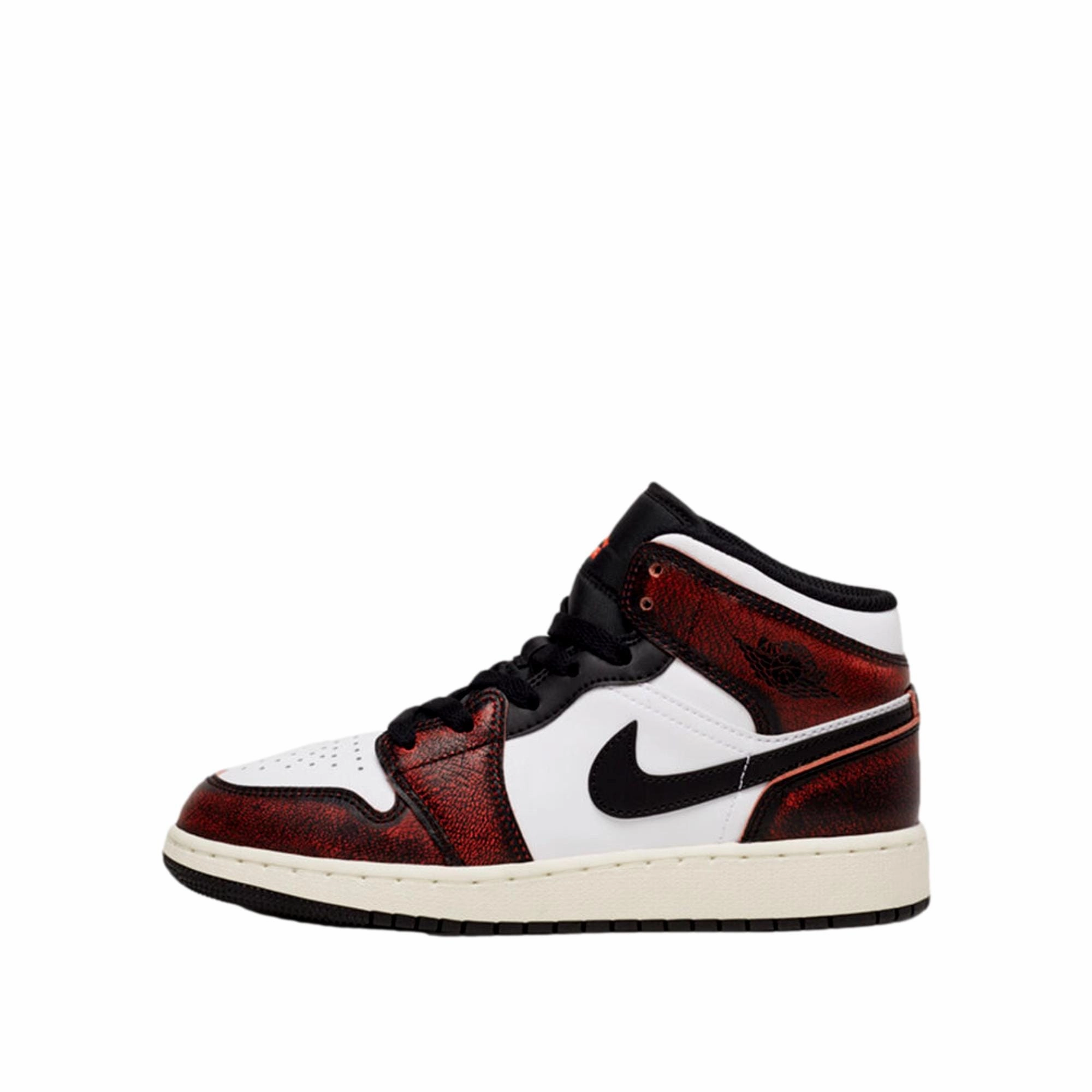 Supportive support Sleek Outline Nike Air Jordan 1 Mid SE Black/Infrared 23-White-Sail  FB0568-006 Grade-School