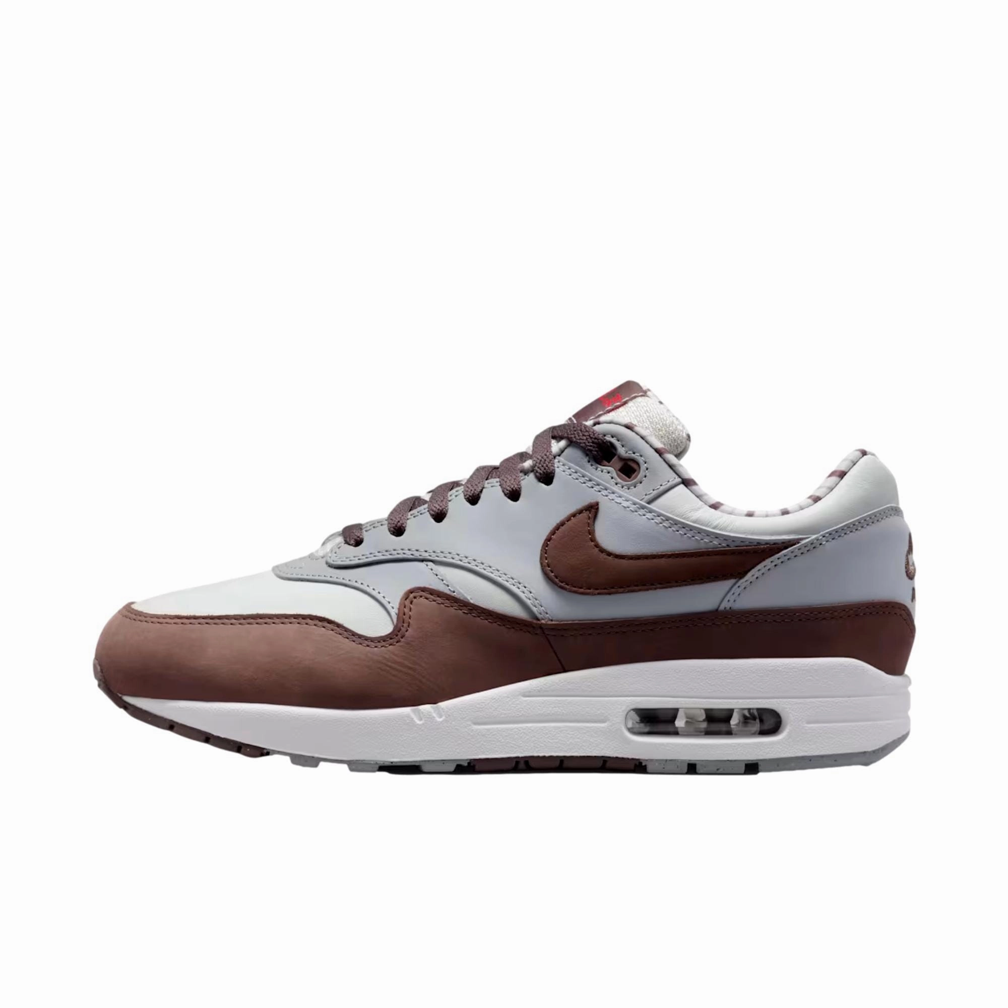 Nike Air Max 1 Premium Summit White/Plum Eclipse  FB8916-100 Men's hip - hop dance shoes