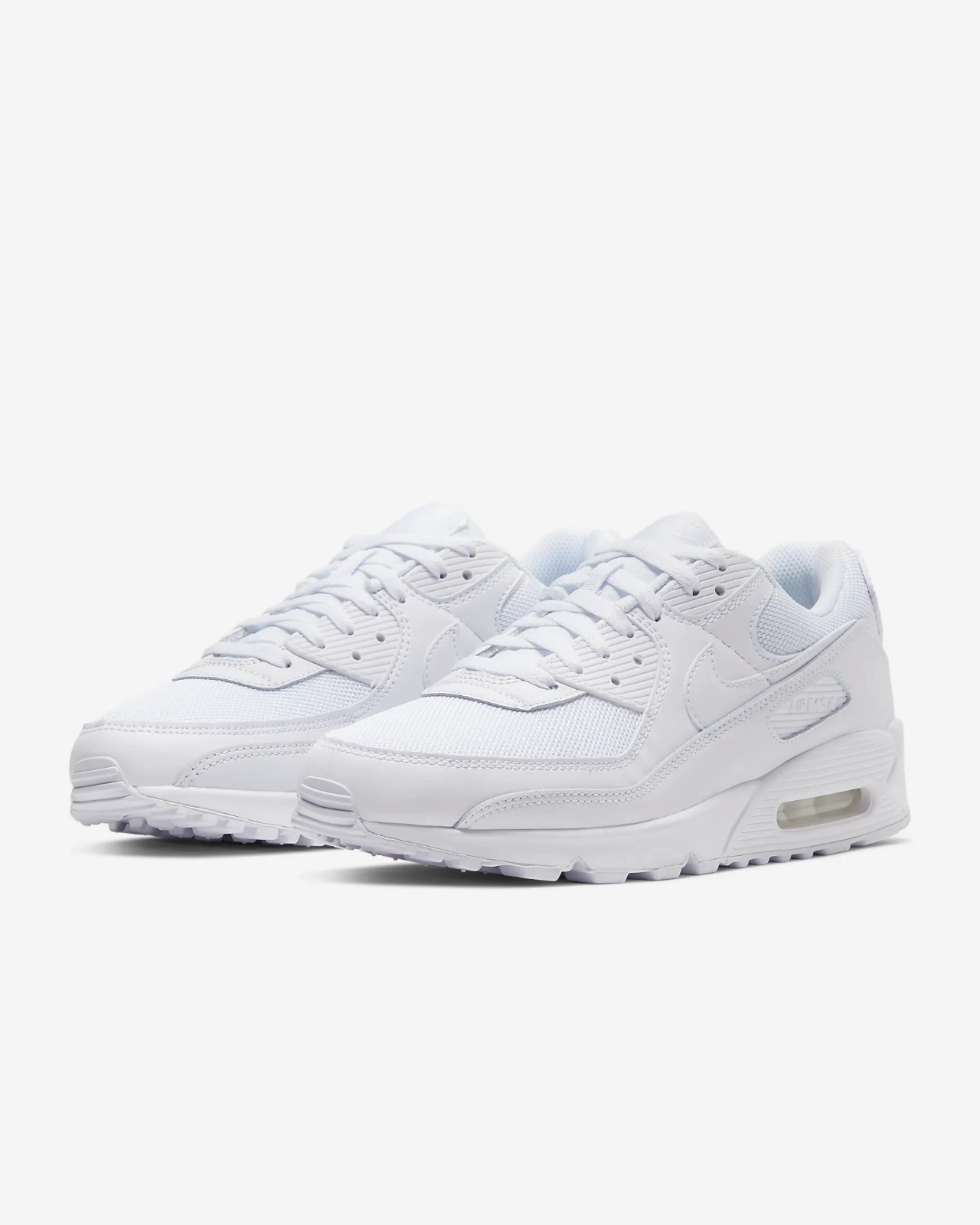 Nike Air Max 90 CN8490-100 Sneaker Men's White Leather Low Top Running Shoes Suitable for all running environments Sports - specific