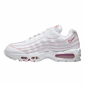 Nike Air Max 95 OG White / White - University Red  IB7936-100 Men's Comfortable Straps