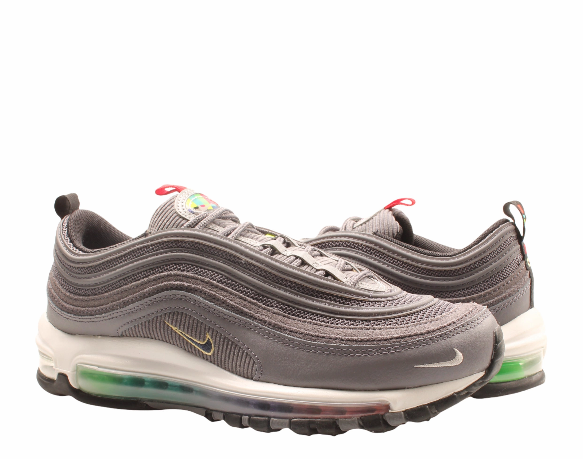 Nike Air Max 97 SE Light Graphite/Obsidian-Black Men's Running Shoes DA8857-001 padded - straps brooch - decorated running shoes