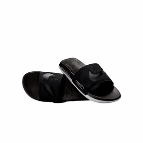 Comfortable Outsole running on hard surface Nike Air Max Cirro Slide Black / Black - Metallic Silver  DC1460-004 Men's