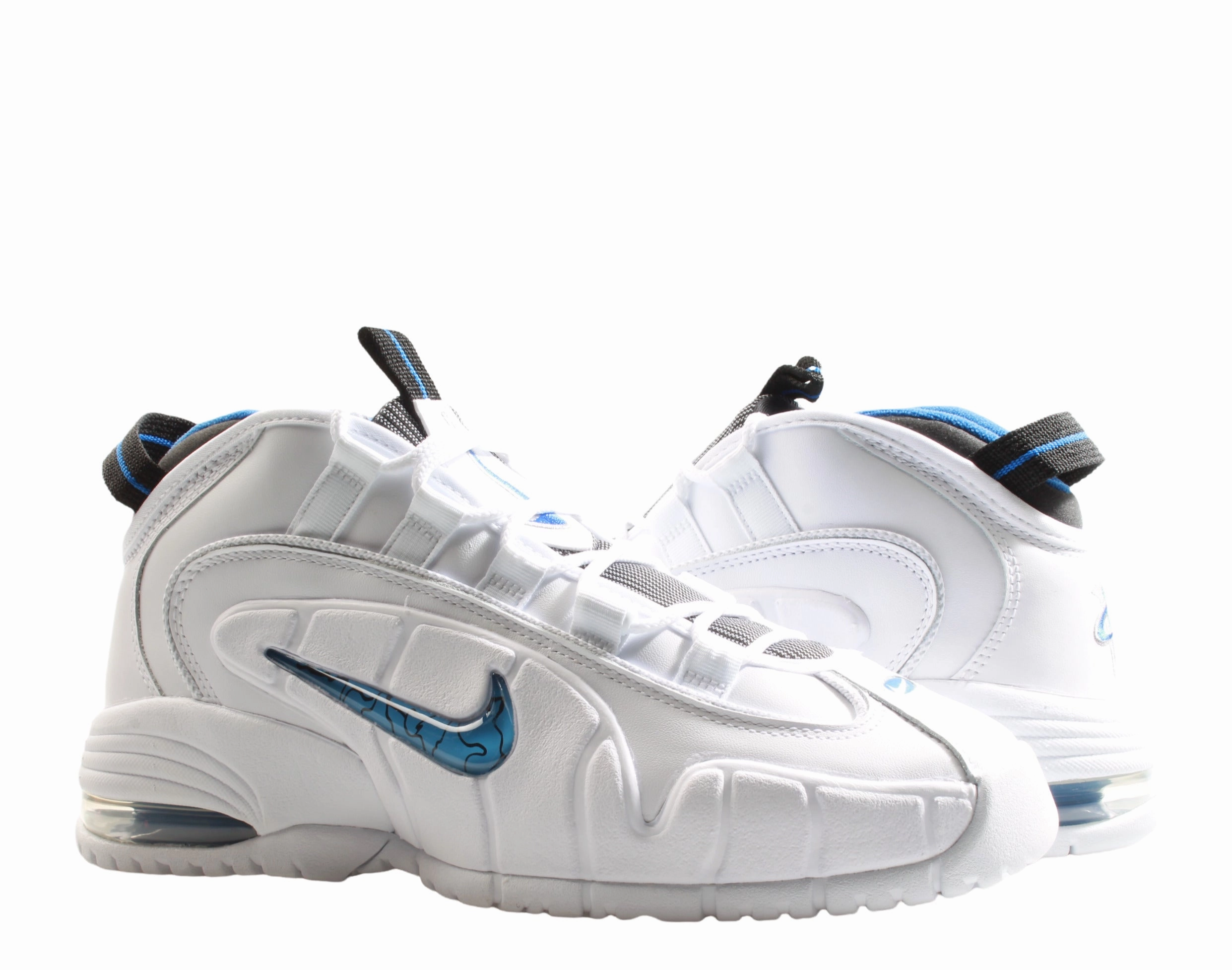 machine - washable Nike Air Max Penny 1 Home 2022 White/Blue Men's Basketball Shoes DV0684-100