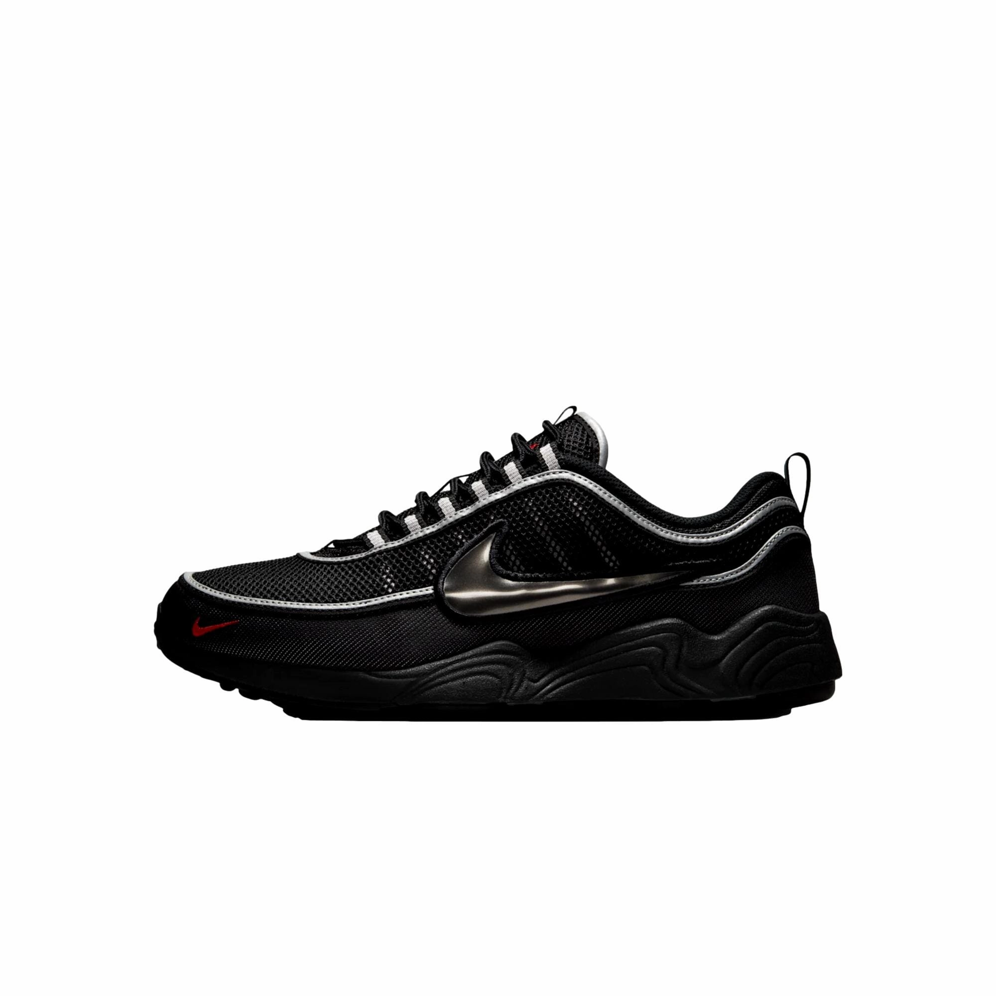 Nike Air Zoom Spiridon SP Black/Black/Metallic Silver-Red  HF9117-002 Men's fast - drying shoes cushioned leather shoes