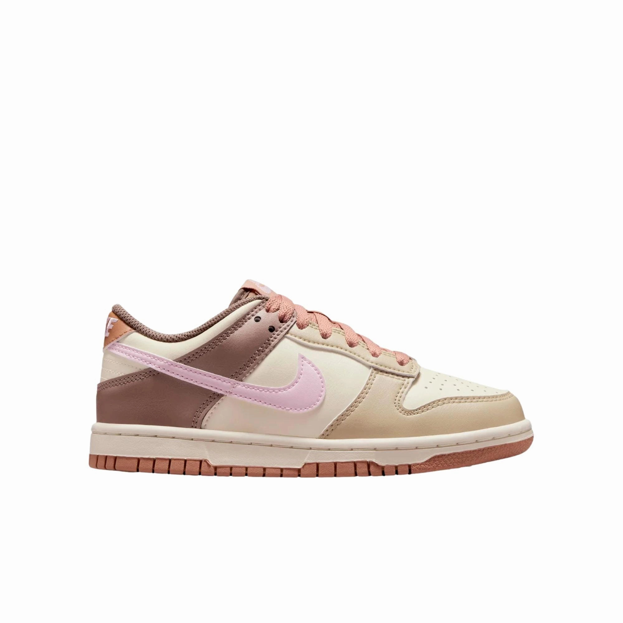 Upgraded arch Nike Dunk Low Desert Khaki / Pink Foam / Coconut Milk  FB9109-201 Grade-School