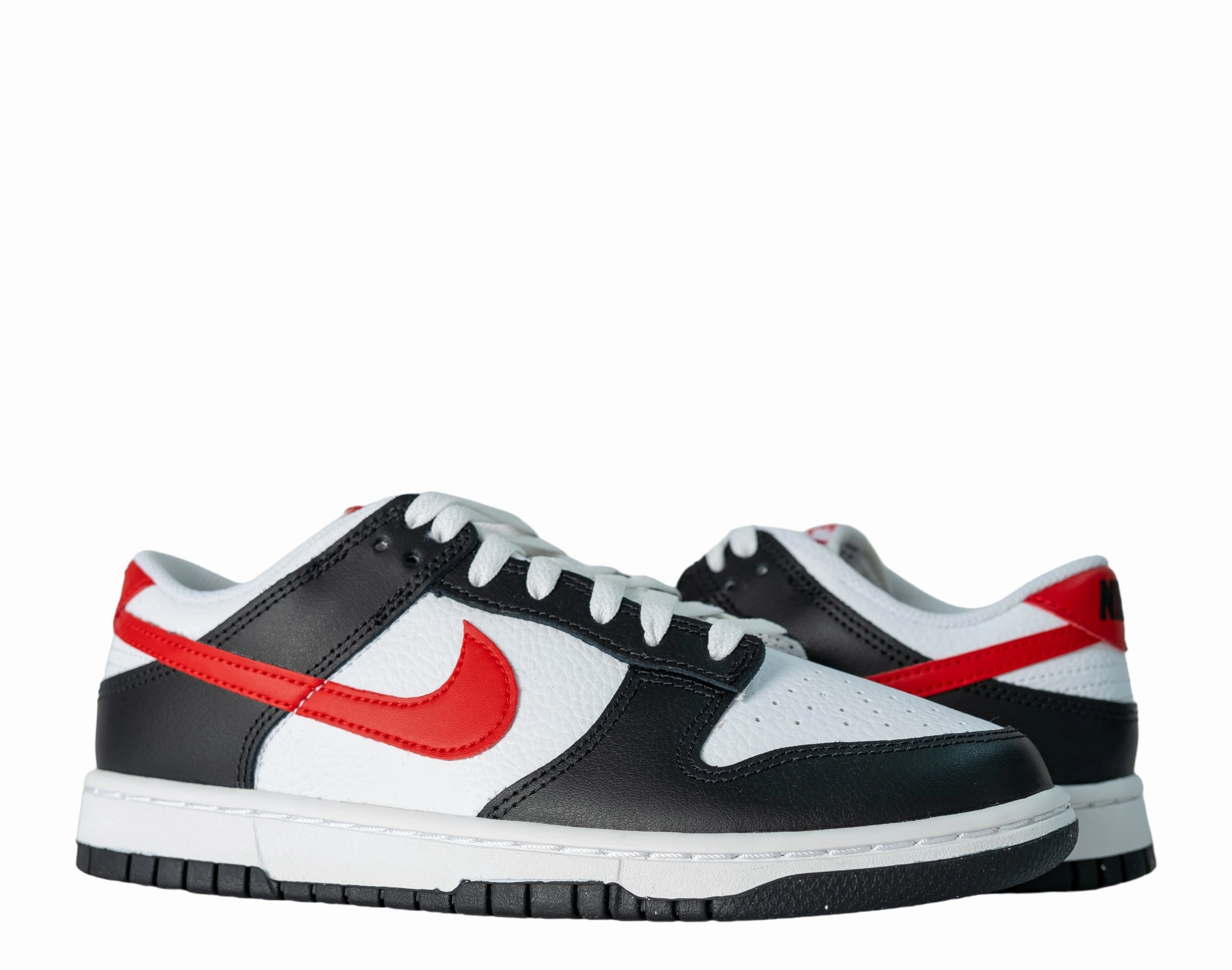 Nike Dunk Low Retro Red Swoosh Panda Men's Shoes FB3354-001 motion control shoes